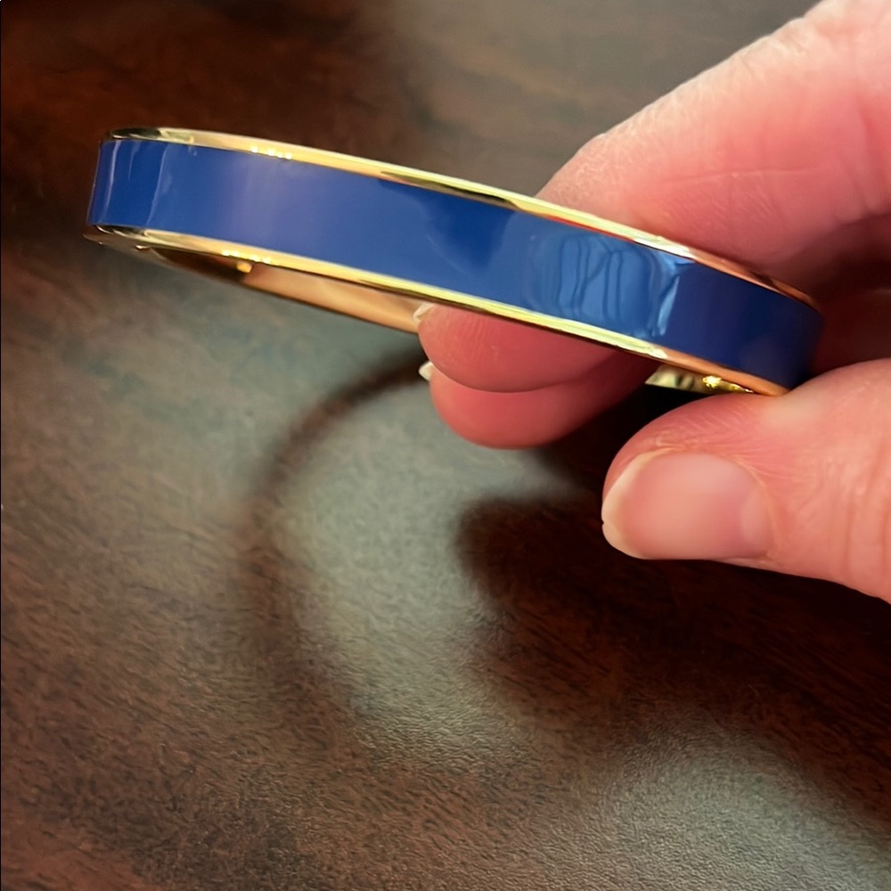 Talbots Blue and Gold Bangle Bracelet